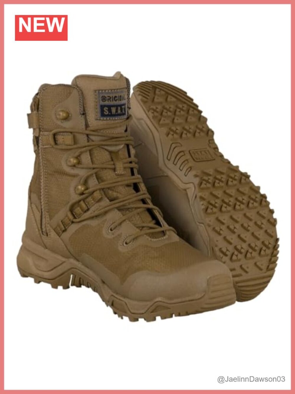 Side Zip Combat Boots Quick-Drying Leather Tactical Work